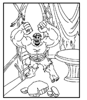 coloriage hulk casse tout